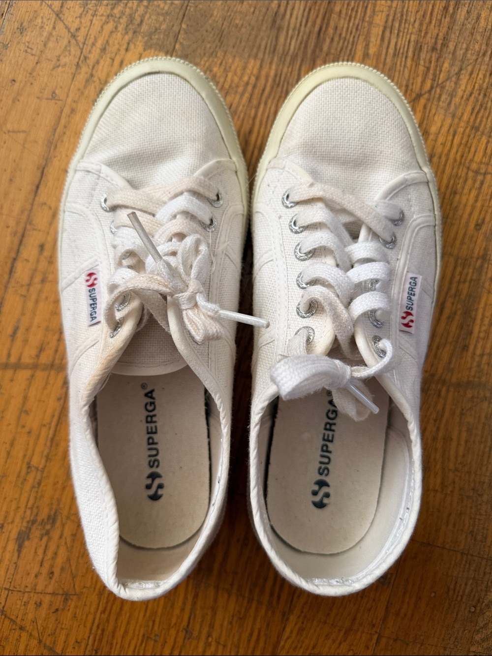 Superga White Canvas Low-Top Sneakers